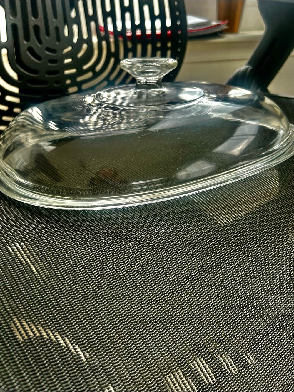 Vintage Pyrex F-14-C Clear Glass Oval Replacement Casserole Lid